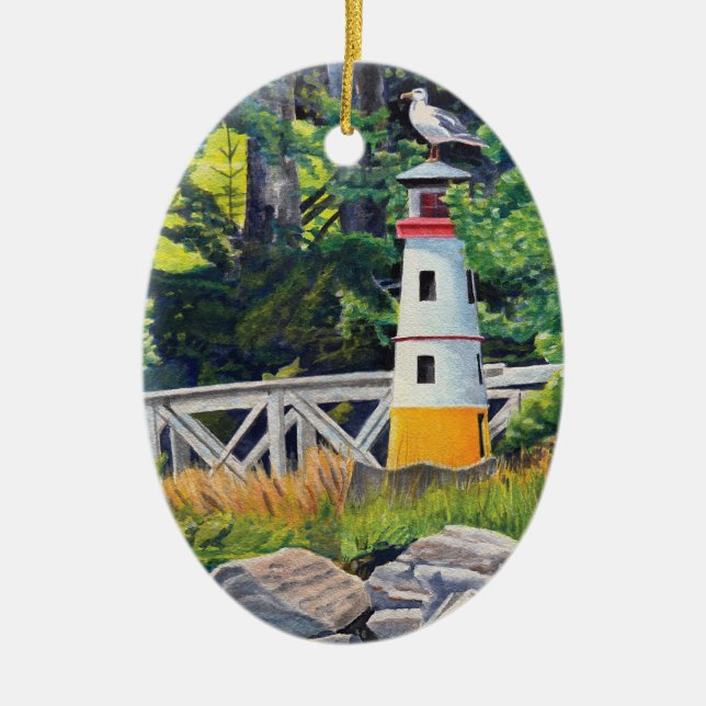 Echo Point Lighthouse Ceramic Tree Decoration (Front)