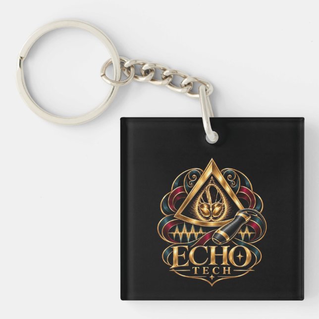 Echo Tech - Echocardiographer - Sonographer Key Ring (Front)