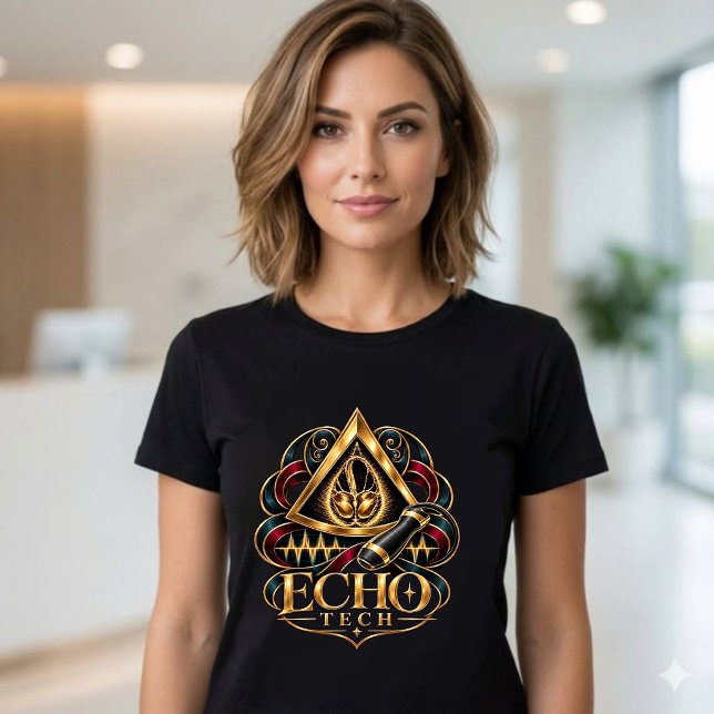 Echo Tech - Echocardiographer - Sonographer T-Shirt (Echo Tech Cardiac Sonographer Echocardiographer T Shirt Gold heart)