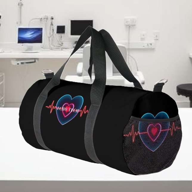 Echo tech | Heartbeat | EKG Duffle Bag (Echo tech _ Heartbeat _ EKG Duffle Bag- Cardiac Sonographer)