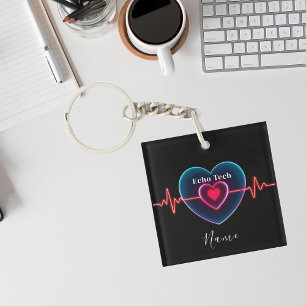 Echo Tech   Heartbeat   EKG Key Ring