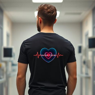 Echo Tech   Heartbeat   Heart with EKG T-Shirt