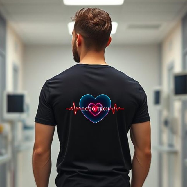 Echo Tech | Heartbeat | Heart with EKG T-Shirt (Echo Tech | Heartbeat | Heart with EKG T-Shirt)