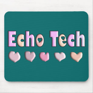 Echo Tech PINK HEARTS Design Gifts Mouse Mat