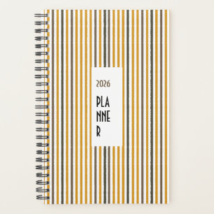 Echo Trails 2026 Planner – Mustard Stripes