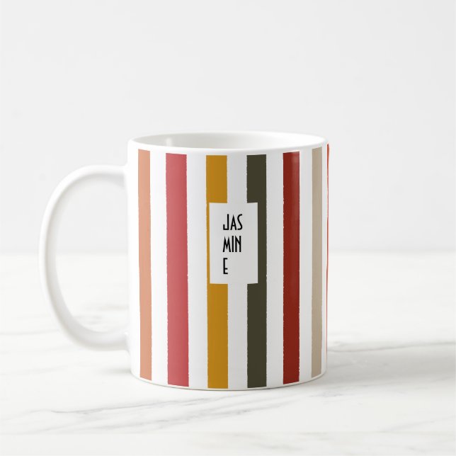 Echo Trails Custom Name Mug – Earthy Hues (Left)