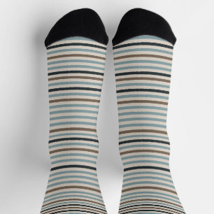 Echo Trails Striped Sustainable Socks - Blue