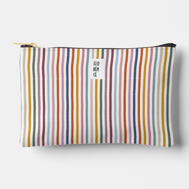 Echo Trails Stripes Accessory Pouch – Multicolor (Front)