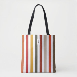 Echo Trails Tote Bag – Earthy Hues Stripes