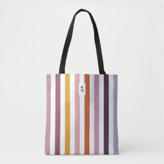 Echo Trails Tote Bag – Pink Hues Stripes