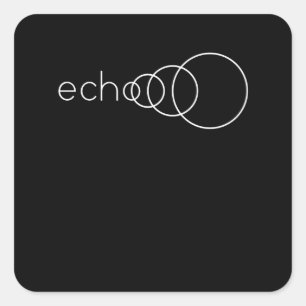 Echo Word Picture Word Sound Echo Square Sticker