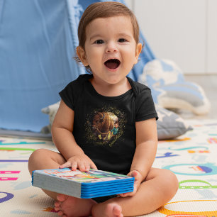Echoed Past Whimsical Boy and Bison Baby Bodysuit