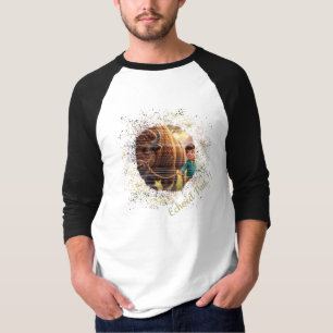 Echoed Past Whimsical Boy and Bison T-Shirt