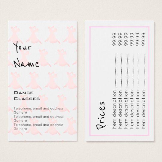 "Echoes" Dance Price Cards