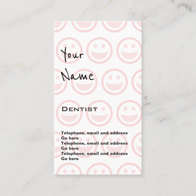 "Echoes" Dentist Appointment Cards (Front)