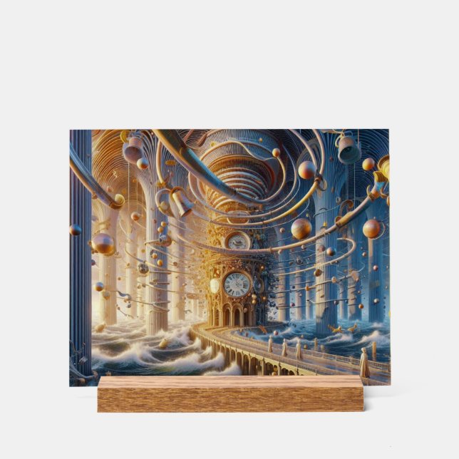 Echoes of '73: The Chronos Ocean's Labyrinth Acrylic Sign (Front)