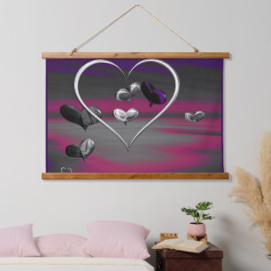 Echoes of a Metallic Romance Hanging Tapestry