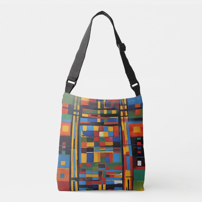 Echoes of Africa: Abstract Essence Crossbody Bag (Front)