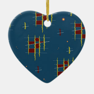 Echoes of Geometry Ceramic Tree Decoration