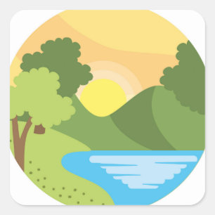 Echoes of Serenity Square Sticker