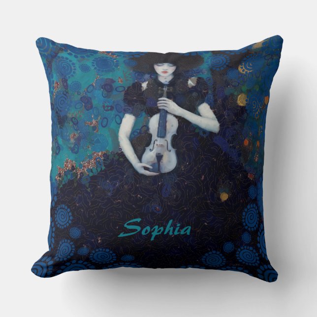Echoes of Silence: A Violin’s Song of Healing Cushion (Front)