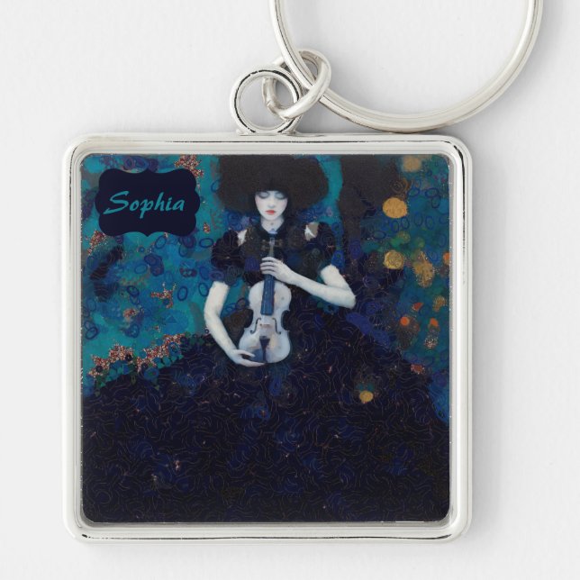 Echoes of Silence: A Violin’s Song of Healing Key Ring (Front)