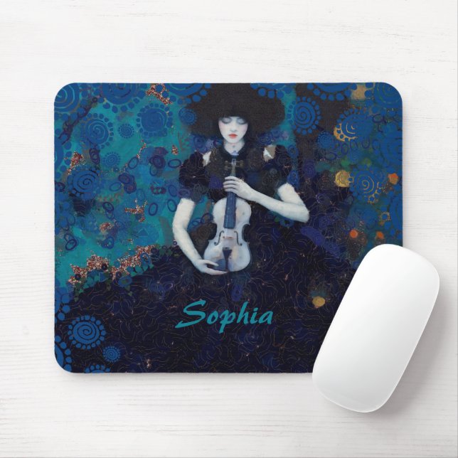 Echoes of Silence: A Violin’s Song of Healing Mouse Mat (With Mouse)