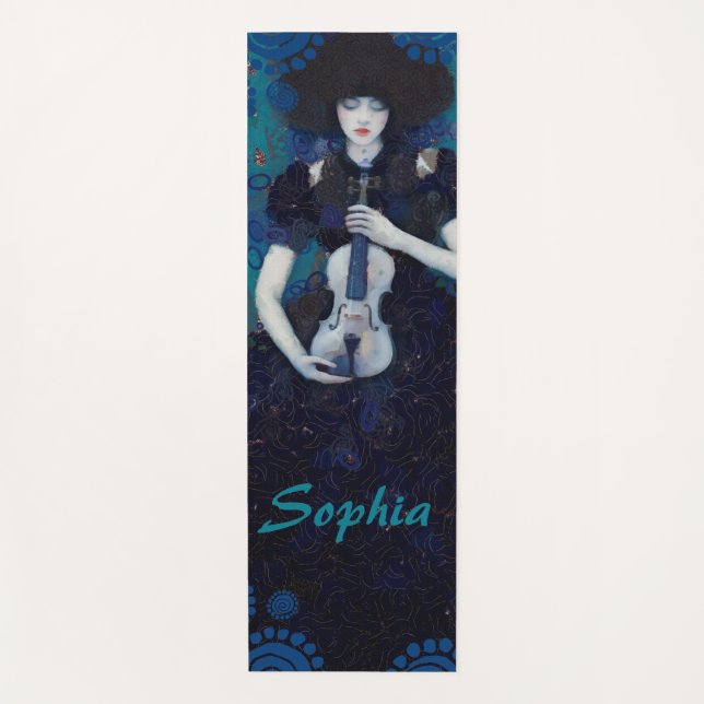 Echoes of Silence: A Violin’s Song of Healing Yoga Mat (Front)