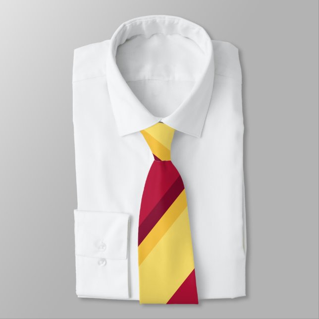 Echoes of Sunset Regimental Stripe Tie (Tied)