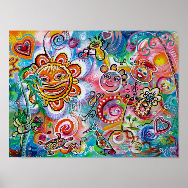 Echoes of Taino and  Oneness of Light & Happiness Poster (Front)