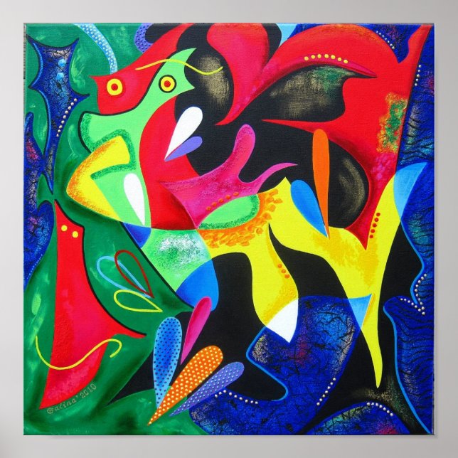 Echoes of Taino - Puerto Rico Art Poster (Front)