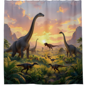 Echoes Of The Ancient World – Prehistoric Fantasy Shower Curtain