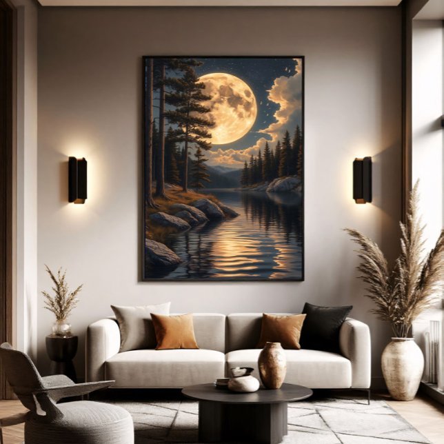 Echoes of the Golden Moon Canvas Print (Creator Uploaded)
