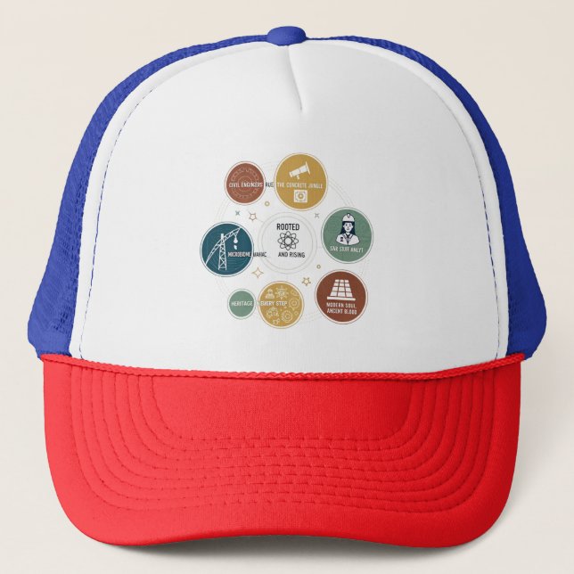 "Echoes of the Past – Historical-Inspired Design Trucker Hat (Front)