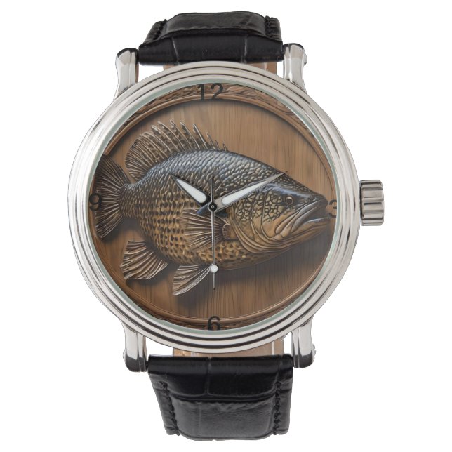 Echoes of the River: Murray Cod Wood Print,   Watch (Front)