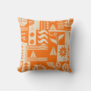 Echoes of the Tribe Abstract Boho Classic  Cushion
