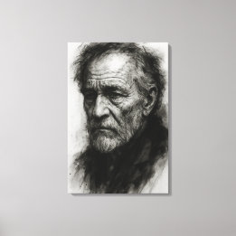 Echoes of Time – Elder's Silent Resilience Canvas Print