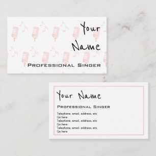 "Echoes" Professional Singer Business Cards
