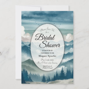 Echoes Through the Misty Pines Bridal Shower Invitation