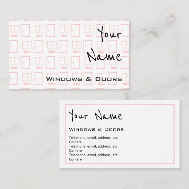 "Echoes" Windows and Doors Business Cards (Front/Back)