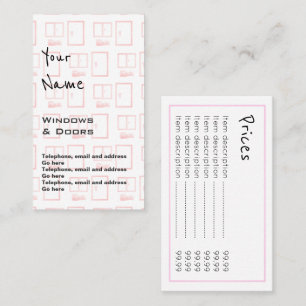 "Echoes" Windows and Doors Price Cards