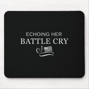 Echoing Her Battle Cry Usa Flag Christian Mouse Mat