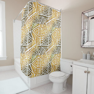 "Echoing the Rhythms of African"  Shower Curtain