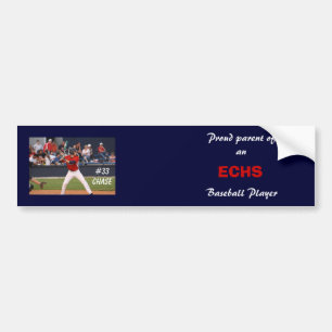 ECHS Baseball Bumper Sticker (personalised)