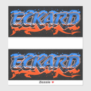 Eckard Vorname Name Graffiti Aufkleber Sticker