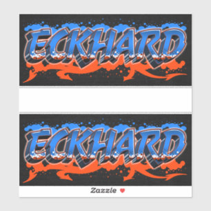 Eckhard Vorname Name Graffiti Aufkleber Sticker