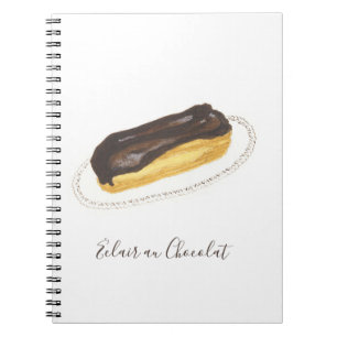 Éclair au Chocolat watercolor Notebook