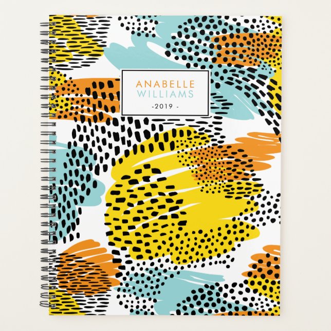Eclectic Animal Print Personalised Planner (Front)