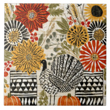 Eclectic Boho Dahlia Fall Turkey