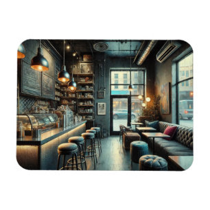 Eclectic Cafe in Rainy Seattle Magnet